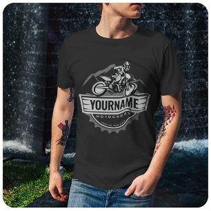Personalised Motocross Rider Dirt Bike Hill Racing T-Shirt