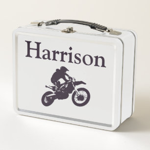 Personalised Motorbike Metal Lunch Box