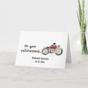 Personalised Motorbike Retirement Celebration Card