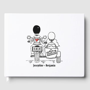 Personalised Motorbike & Sidecar Wedding Guest Book