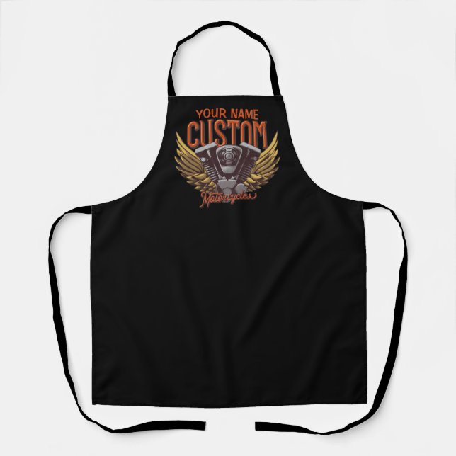  Personalised Motorcycle Eagle Wings Biker Garage  Apron (Front)
