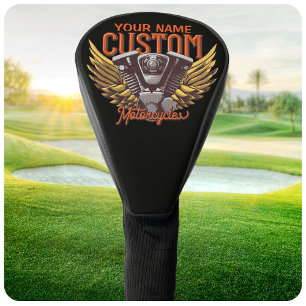  Personalised Motorcycle Eagle Wings Biker Garage  Golf Head Cover