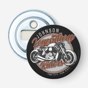 Personalised Motorcycle Legendary Rider Biker NAME Bottle Opener