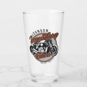 Personalised Motorcycle Legendary Rider Biker NAME Glass
