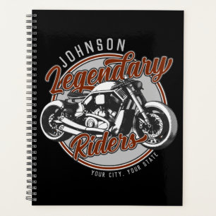 Personalised Motorcycle Legendary Rider Biker NAME Planner