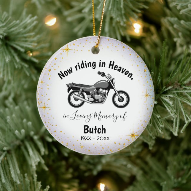 Personalised Motorcycle Memorial Ornament (Tree)