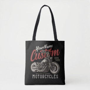 Personalised Motorcycle Rebel Cruiser Biker Garage Tote Bag