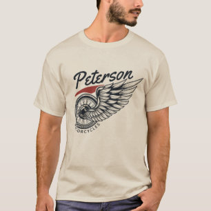 Personalised Motorcycles Flying Tire Biker Shop T-Shirt