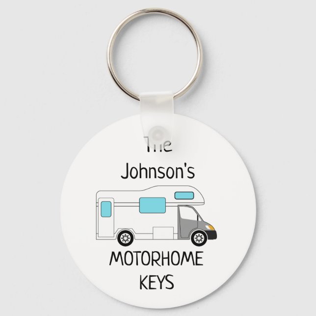 Personalised Motorhome Keys name Keychain (Front)