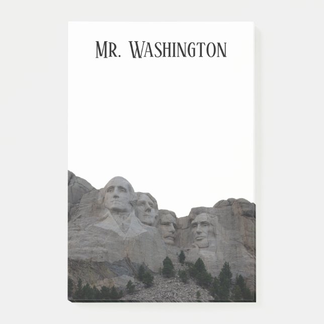 Personalised Mount Rushmore Photo Post-it Notes (Front)