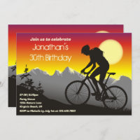 Personalised Mountain Bike Biking Birthday
