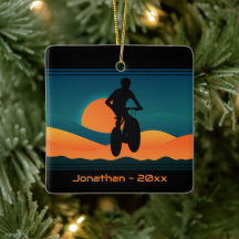 Personalised Mountain Bike Sunset Christmas
