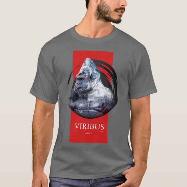 Personalised Mountain Gorilla Design. T-Shirt (Front)