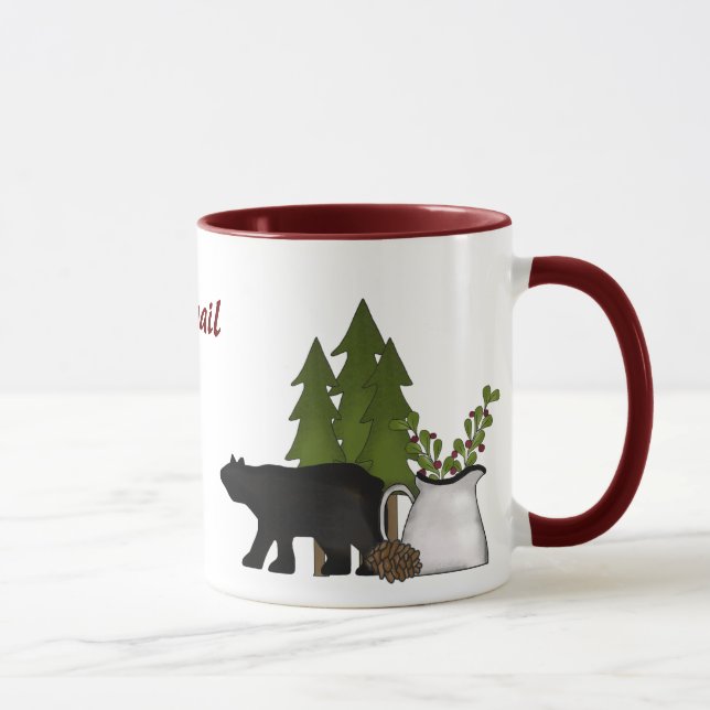 Personalised Mountain Moose and Bear Mug (Right)
