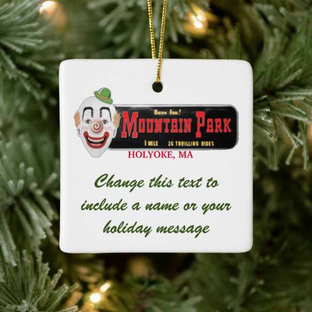 Personalised Mountain Park Holyoke MA Ceramic Ornament (Tree)
