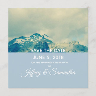 Personalised Mountain save the date card