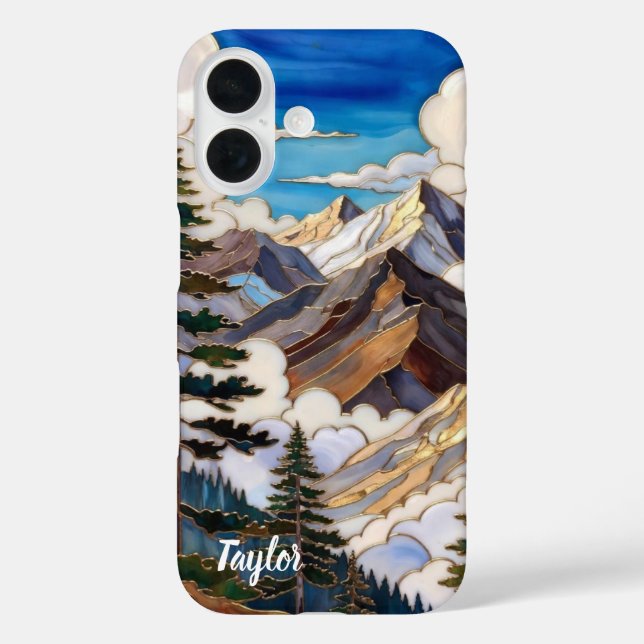Personalised Mountain Sunset Phone Case (Back)