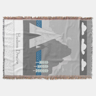 Personalised Mountain Teepee Blanket