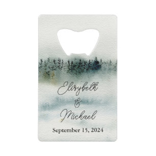 Personalised Mountain Wedding Bottle Opener Favour
