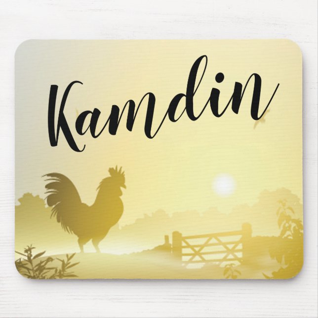 Personalised Mouse Pad Sunny Morning Farm Country (Front)