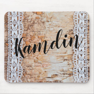Personalised Mouse Pad XCountry Barn Wood Lace Tri