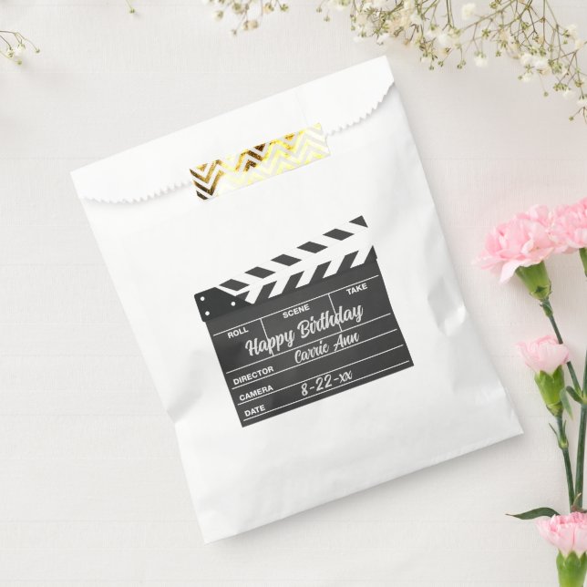 Personalised Movie Clapboard   Favour Bags (Sealed)