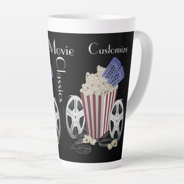 Personalised Movie Classics Latte Mug (Right Angle)