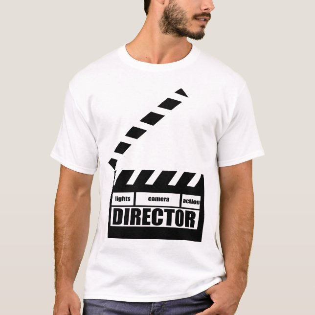 Personalised Movie Director Clapboard Gift T-Shirt (Front)