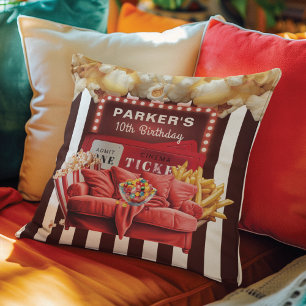 Personalised Movie Night Cinema Birthday  Cushion