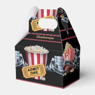 Personalised Movie Night Popcorn Gable Favour Box