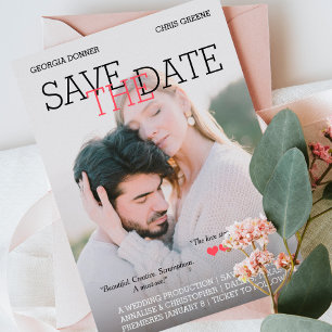 Personalised Movie Poster Save the Date