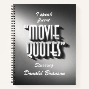 Personalised Movie Quotes Journal