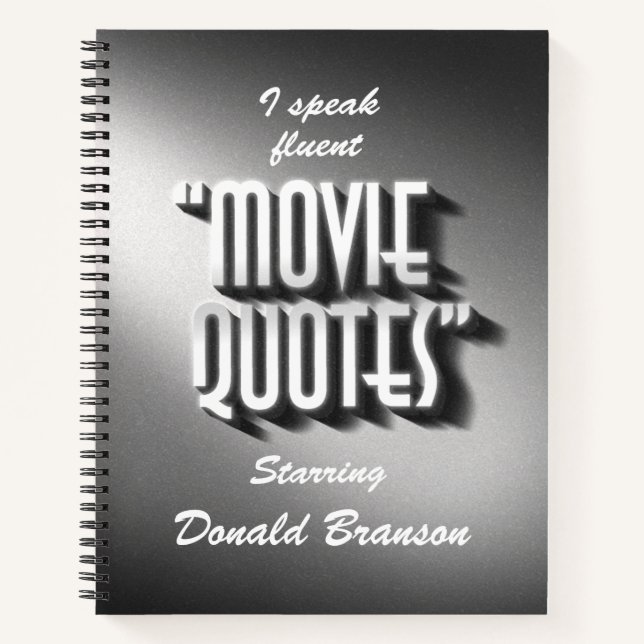 Personalised Movie Quotes Journal (Front)