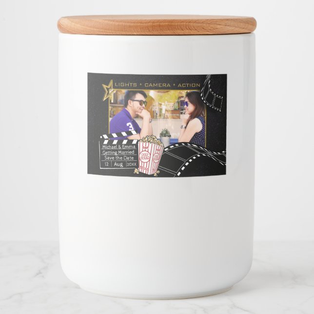 Personalised Movie Star Frame Food Label (Front)