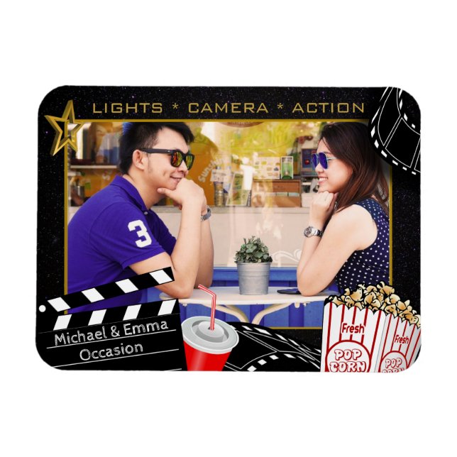 Personalised Movie Star Frame Magnet (Horizontal)