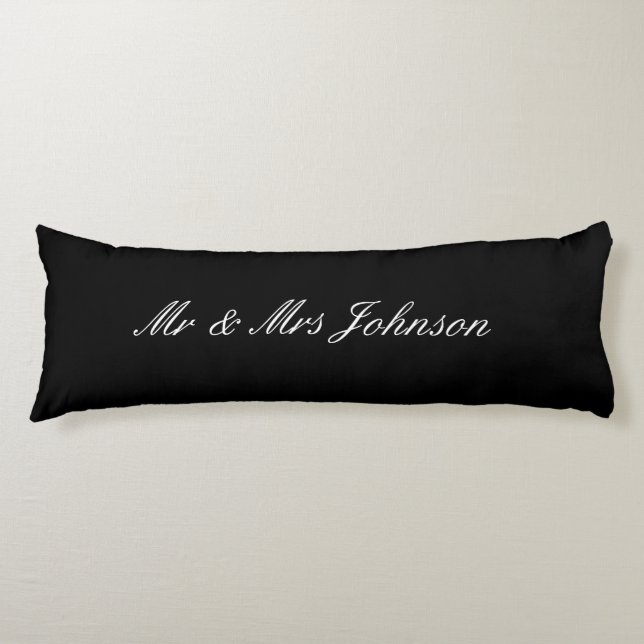 Personalised Mr and Mrs body pillow for newly weds (Front)