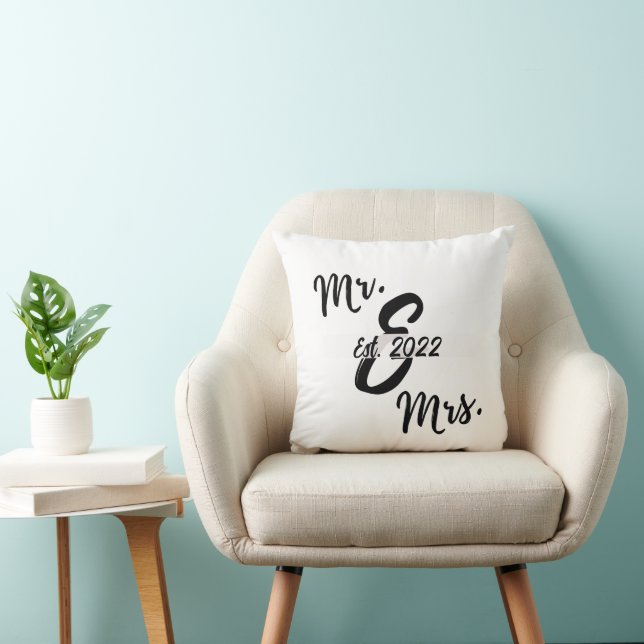 Personalised Mr And Mrs Cushion (Chair)