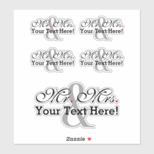 Personalised Mr. and Mrs. Plus Customisable Colour