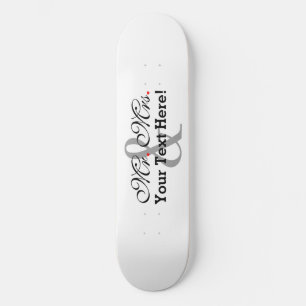 Personalised Mr. and Mrs. Plus Customisable Colour Skateboard
