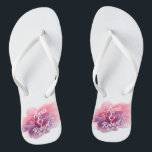 Personalised Mr and Mrs Watercolor Flip Flops<br><div class="desc">For further customisation,  please click the "Customise" button and use our design tool to modify this template. If the options are available,  you may change text and image by simply clicking on "Edit/Remove Text or Image Here" and add your own. Designed by starline /Freepik</div>