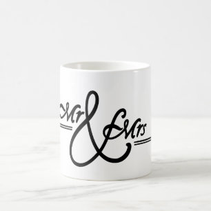 Personalised Mr and Mrs Wedding mug