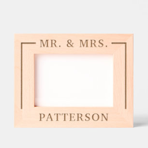 Personalised Mr & Mrs Etched Frames