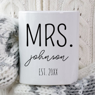 Personalised Mr Mrs Newlywed Wedding Party Present Mug