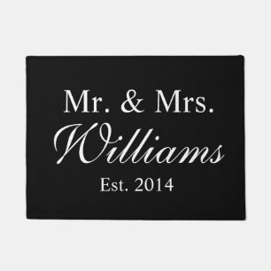 Personalised Mr. & Mrs. Wedding Doormat