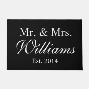 Personalised Mr. & Mrs. Wedding Doormat