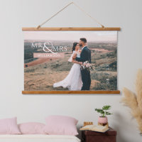 Personalised Mr & Mrs Wedding Photo Hanging Tapest