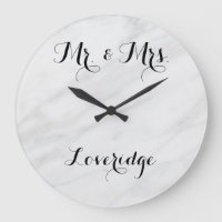 Personalised Mr. & Mrs. White Grey Grey Marble