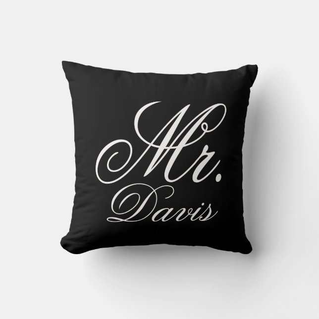 Personalised Mr. Throw Pillow (Front)