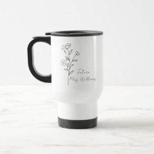 Personalised Mrs Gifts for the bride to be cup wit