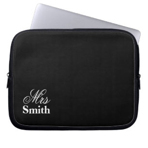 Personalised Mrs Name Laptop Sleeve